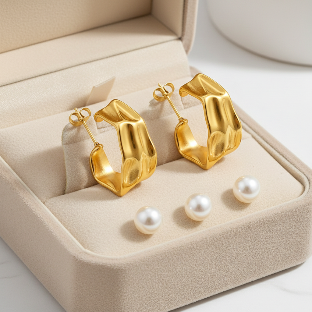 Curved Hoop Earrings