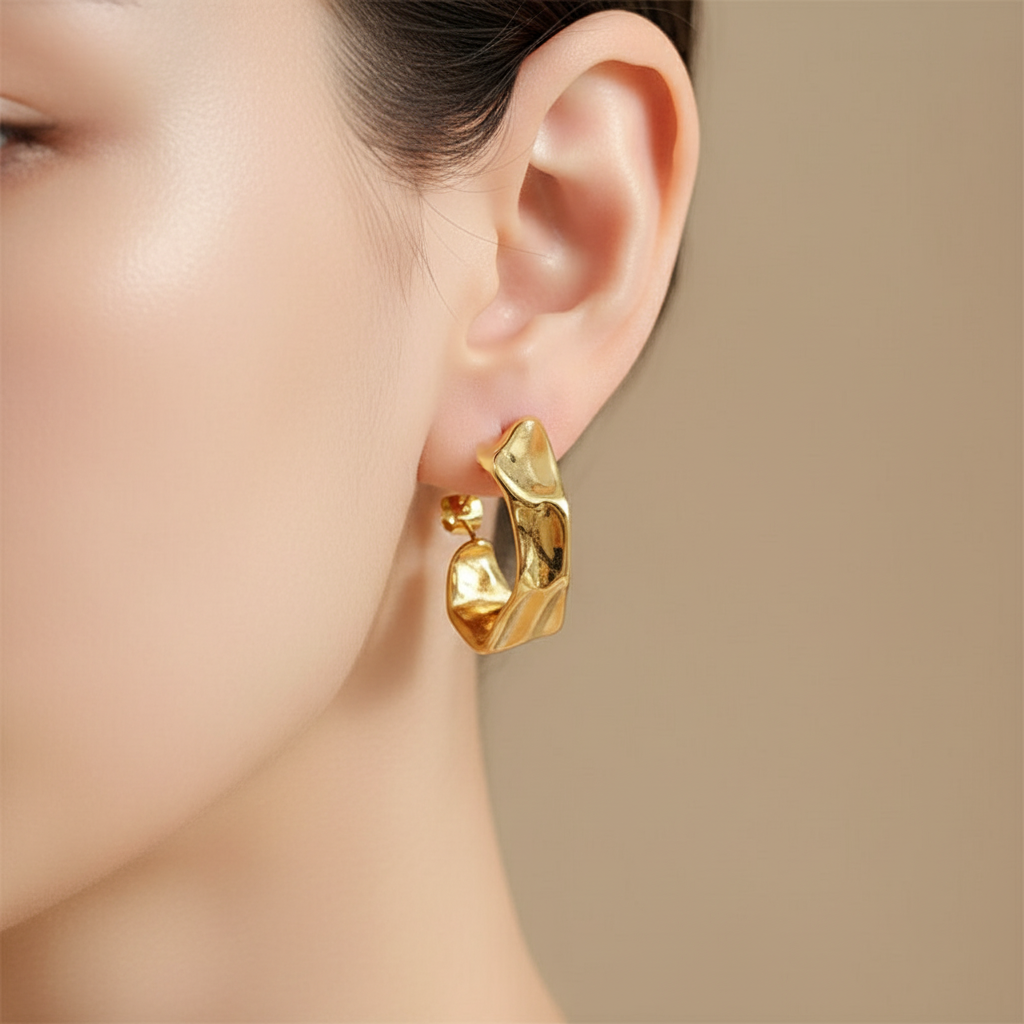 Curved Hoop Earrings