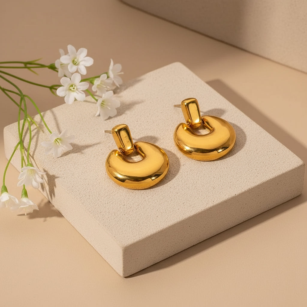 IG Style Round Drop Earrings