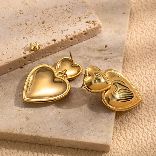 Korean Style Heart Shape Drop Earring