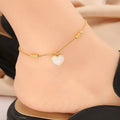 Crystal Heart Anklet