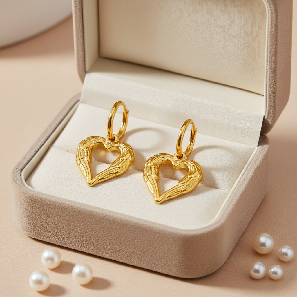 Love Heart Hoop Earring