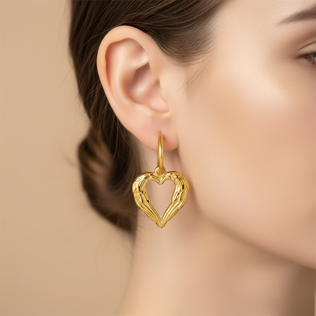 Love Heart Hoop Earring