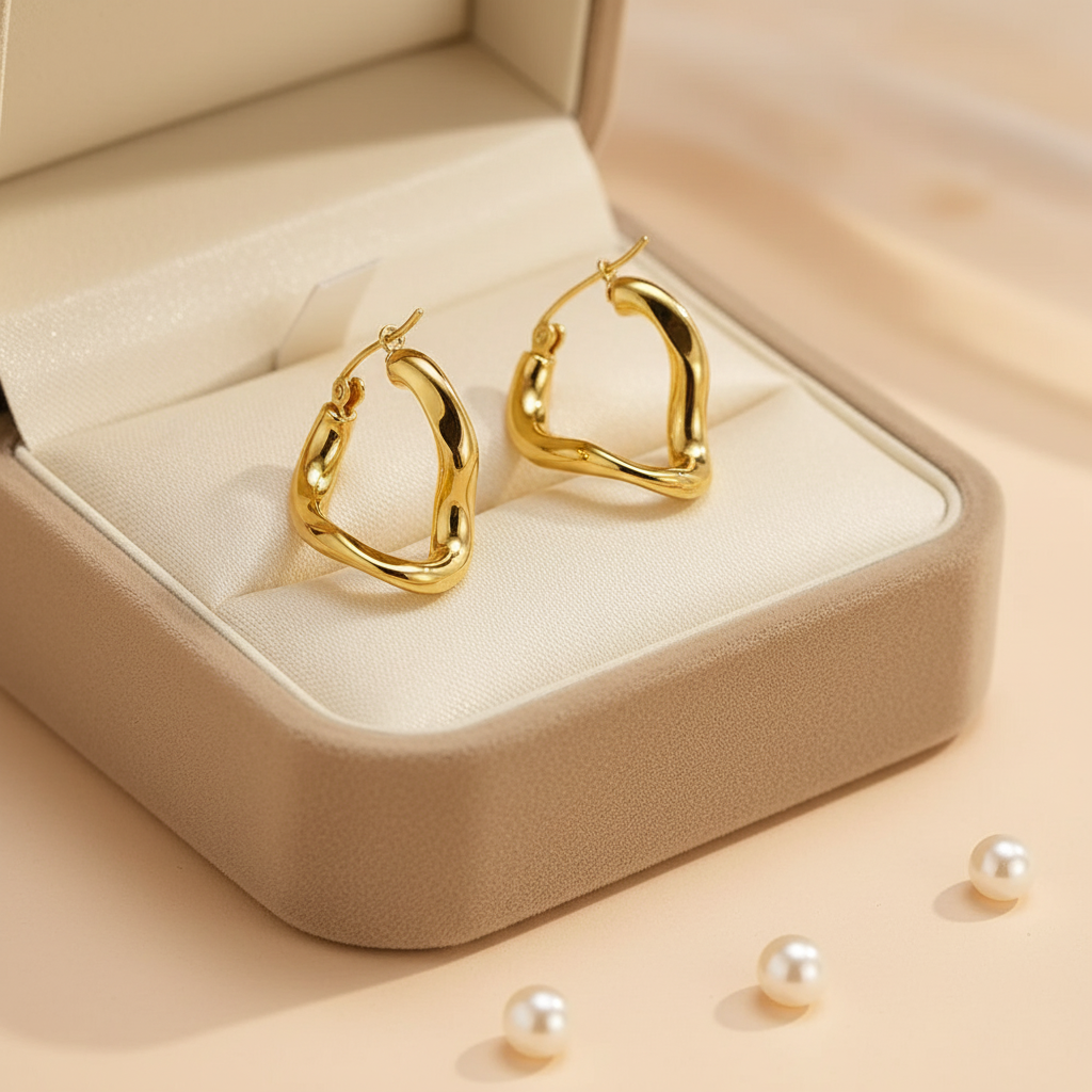 Chunky Irregular Hoop Earring