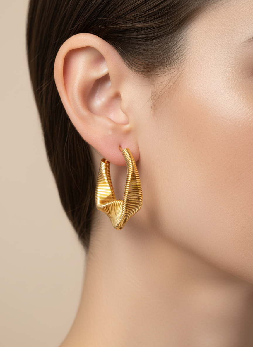 Helix Twirling Hoop Earring