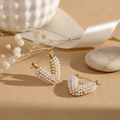 Triangle Pearl Hoops