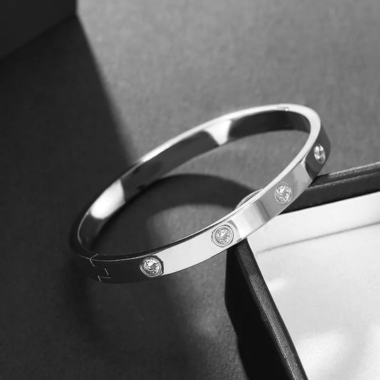 Full Diamond Bangle Bracelet