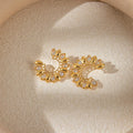 Diamond C Curve Drop Earrings