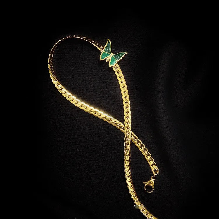 Green Butterfly Anklet