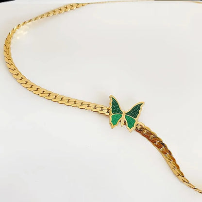 Green Butterfly Anklet