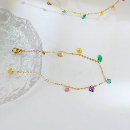 Colorful Crystals Droplet Bracelet