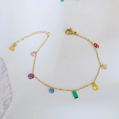 Colorful Crystals Droplet Bracelet