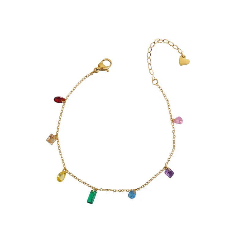 Colorful Crystals Droplet Bracelet