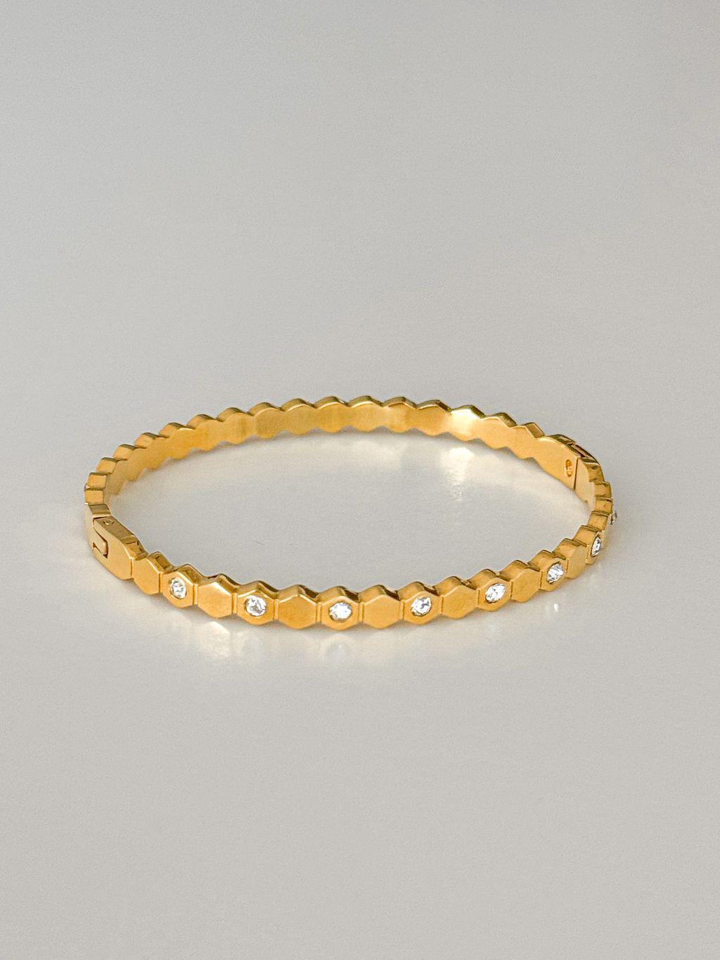 Honeycomb Bangle Bracelet