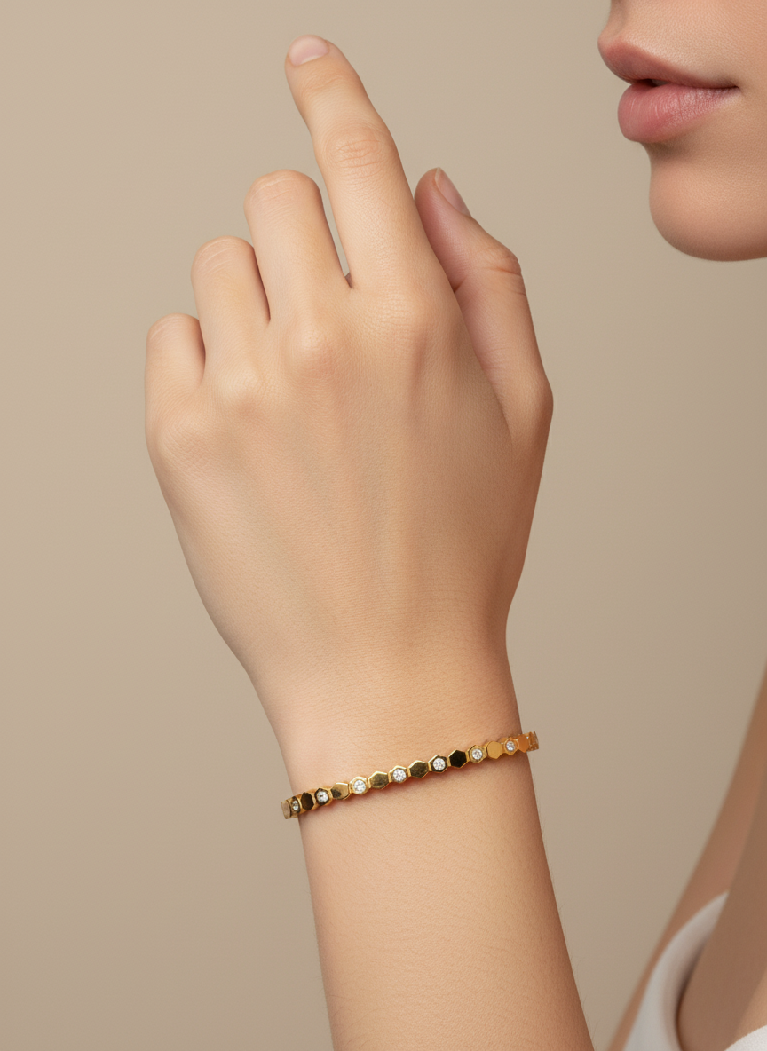 Honey Hex Bangle