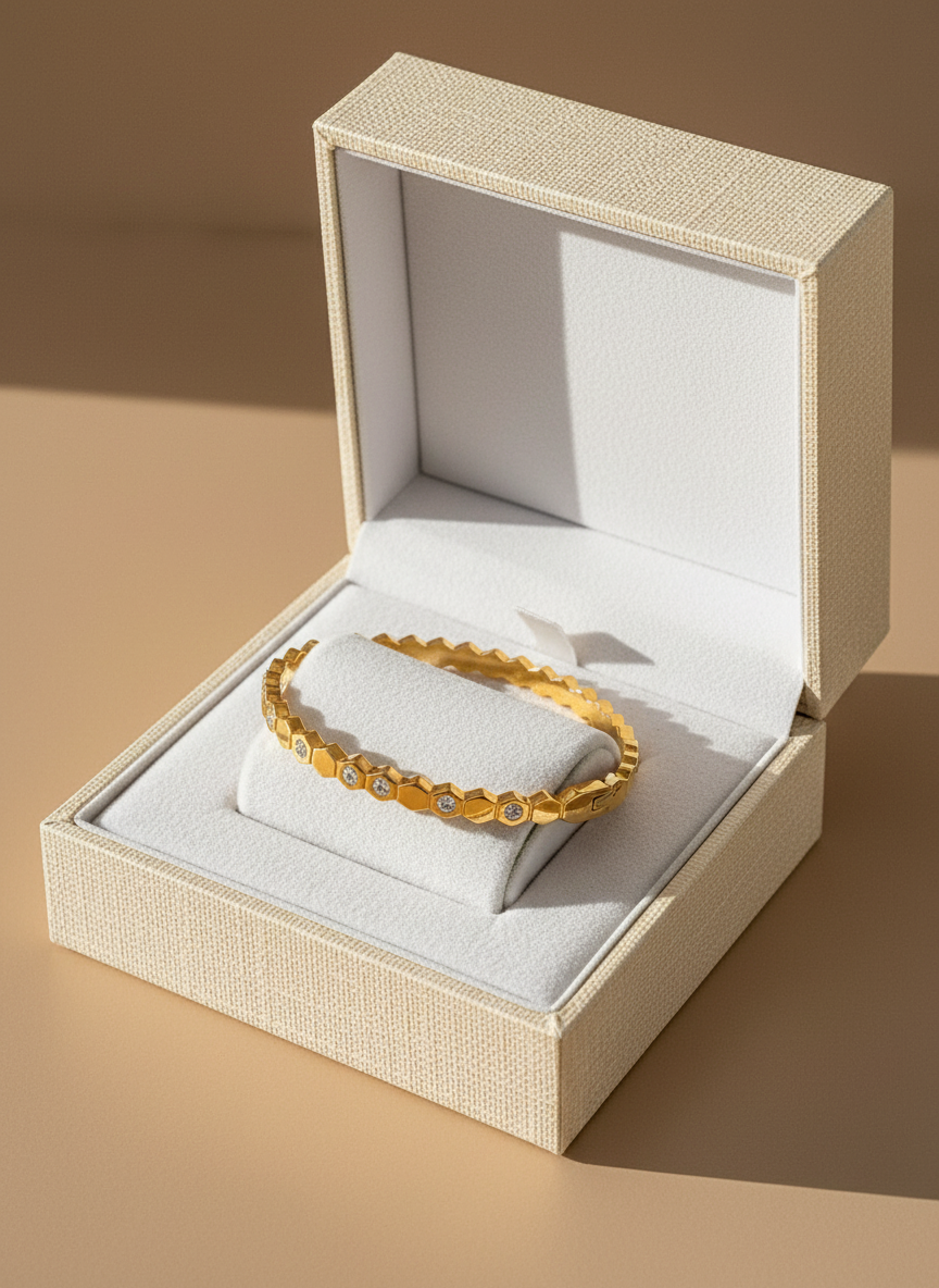 Honey Hex Bangle