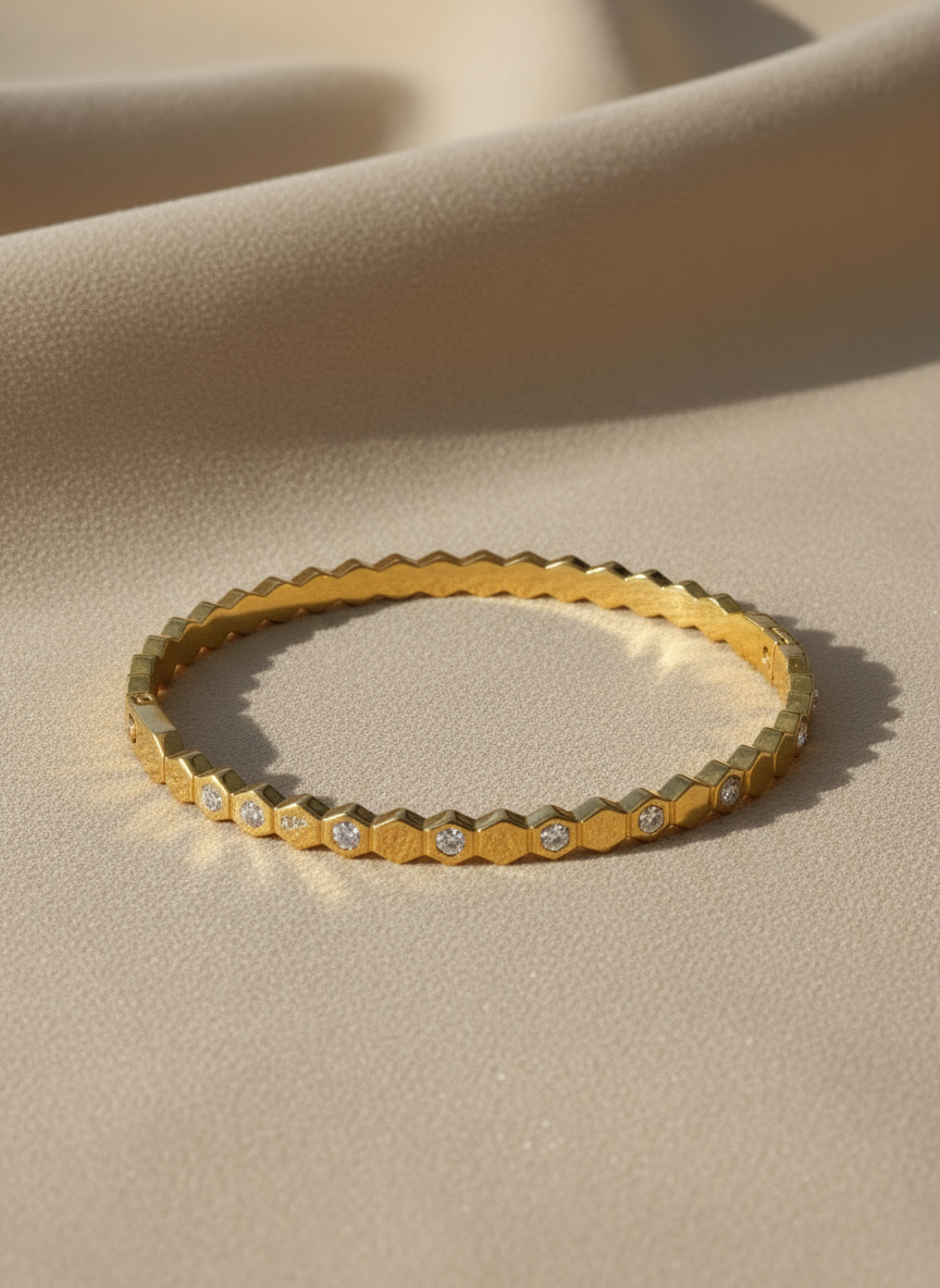 Honey Hex Bangle