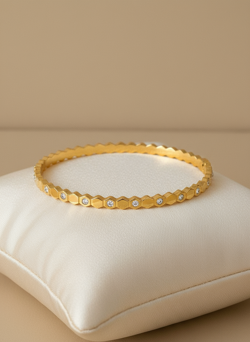 Honey Hex Bangle