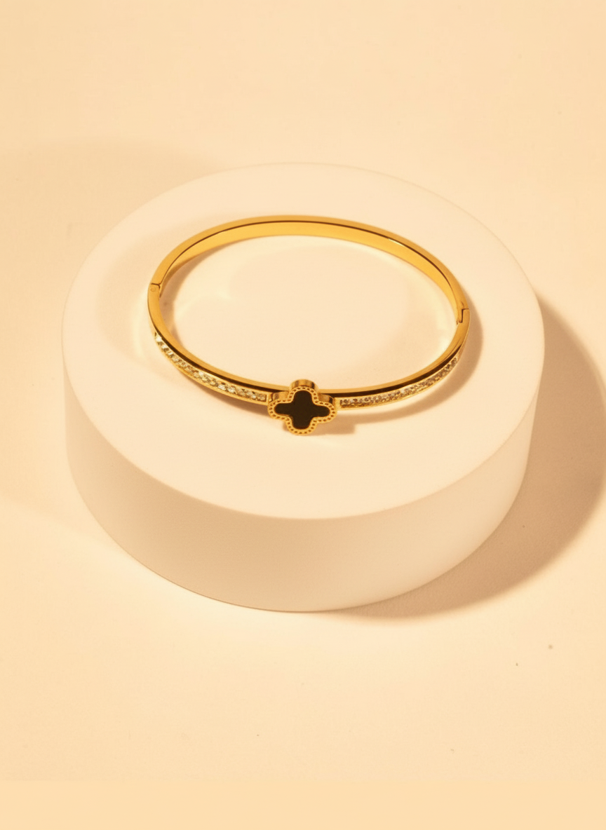 Midnight Clover Bangle