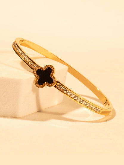 Black Clover Bangle Bracelet