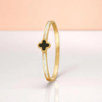 Black Clover Bangle Bracelet