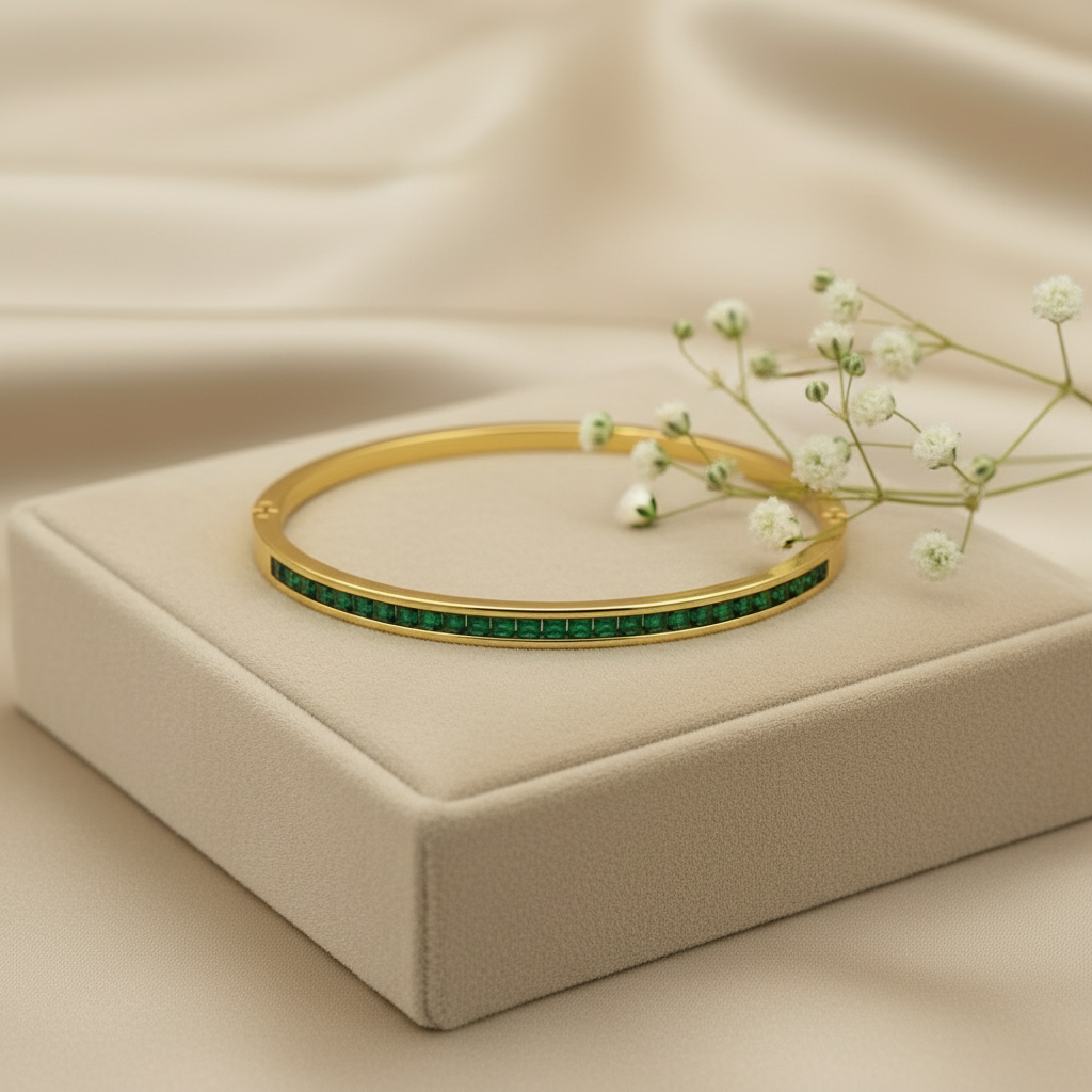 Emerald Luxe Bangle
