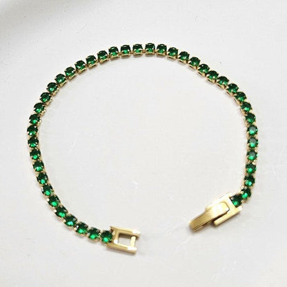 Cubic Zirconia Chain Bracelet