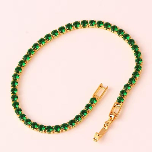 Cubic Zirconia Chain Bracelet