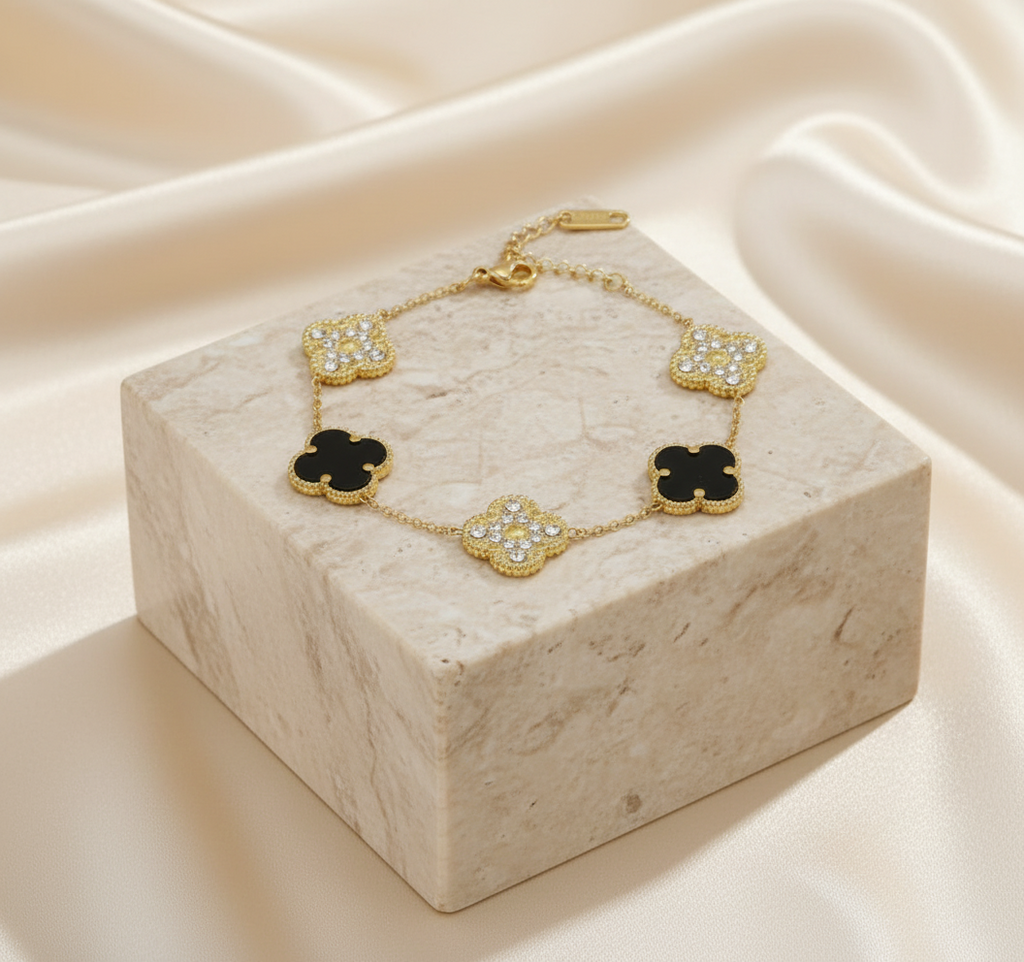 Midnight Clover Bracelet