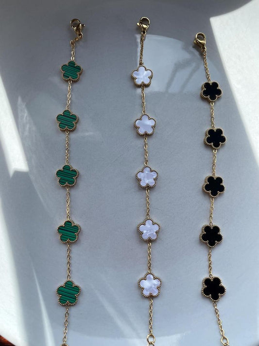 Double-sided Four-Leaf Clover Bracelet