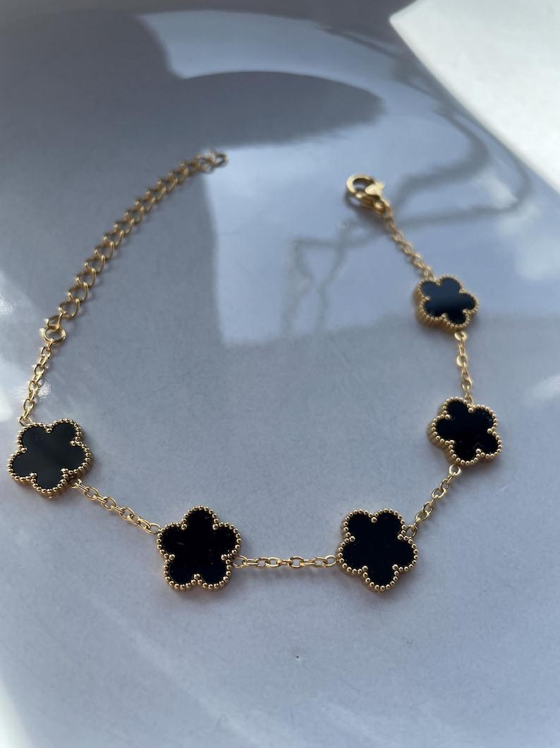 Double-sided Four-Leaf Clover Bracelet