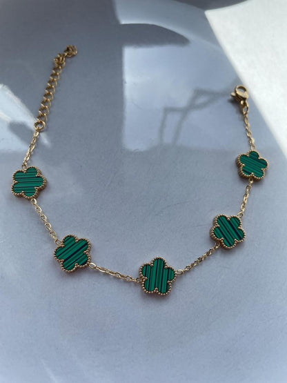 Double-sided Four-Leaf Clover Bracelet