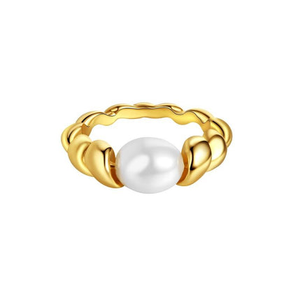 Pearl Croissant Ring
