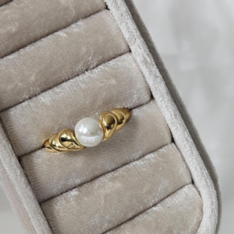 Pearl Croissant Ring