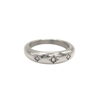 Three Diamond Star Ring