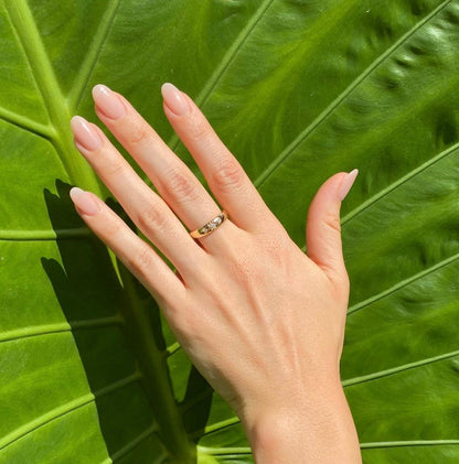 Three Diamond Star Ring