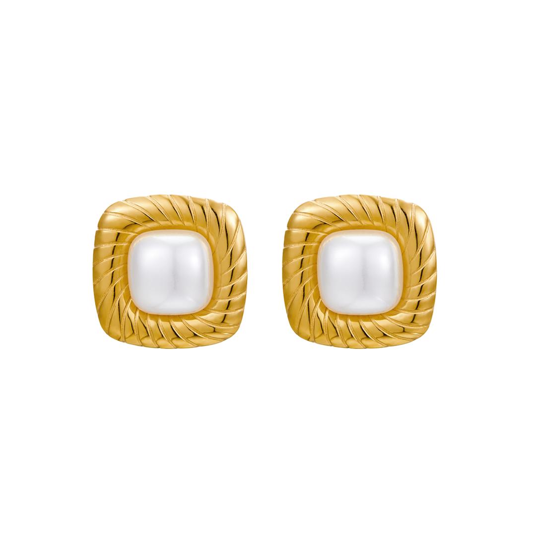 Square Pearl Earrings