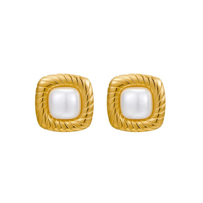 Square Pearl Earrings