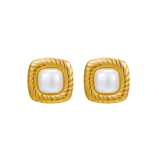 Square Pearl Earrings