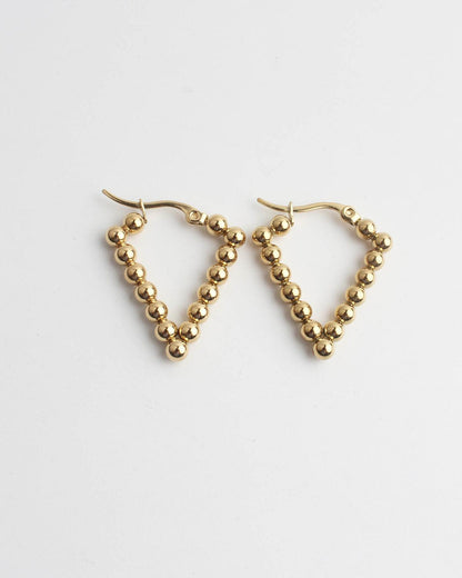 Triangle Beaded Hoop Earring