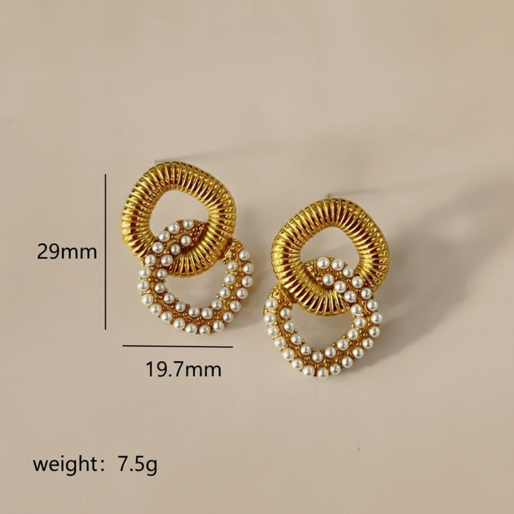 Diamond Set Square Drop Earring