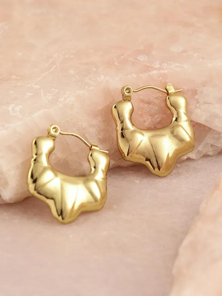 Hollow Star Hoop Earring