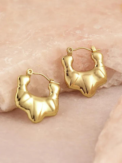 Hollow Star Hoop Earring