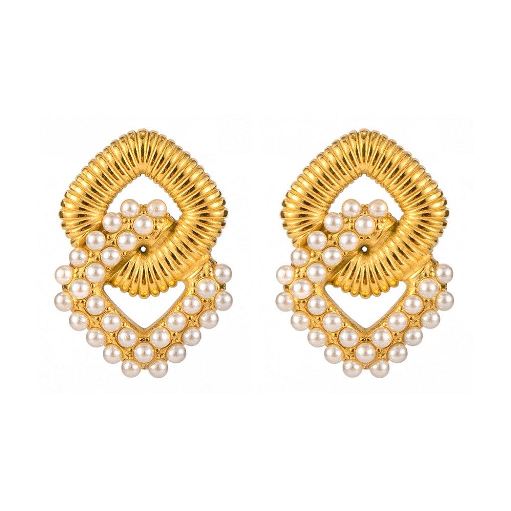 Diamond Set Square Hoop Earring