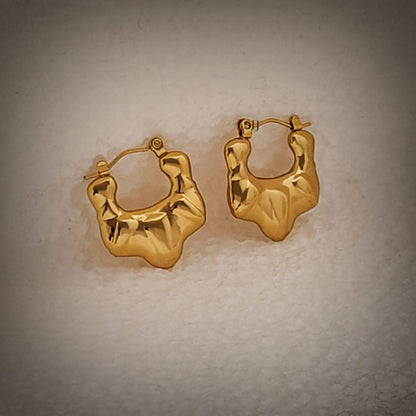 Hollow Star Hoop Earring