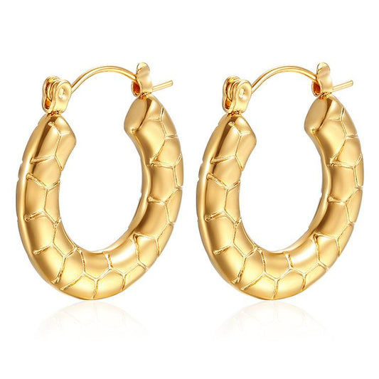 Snake Hoop Earrings
