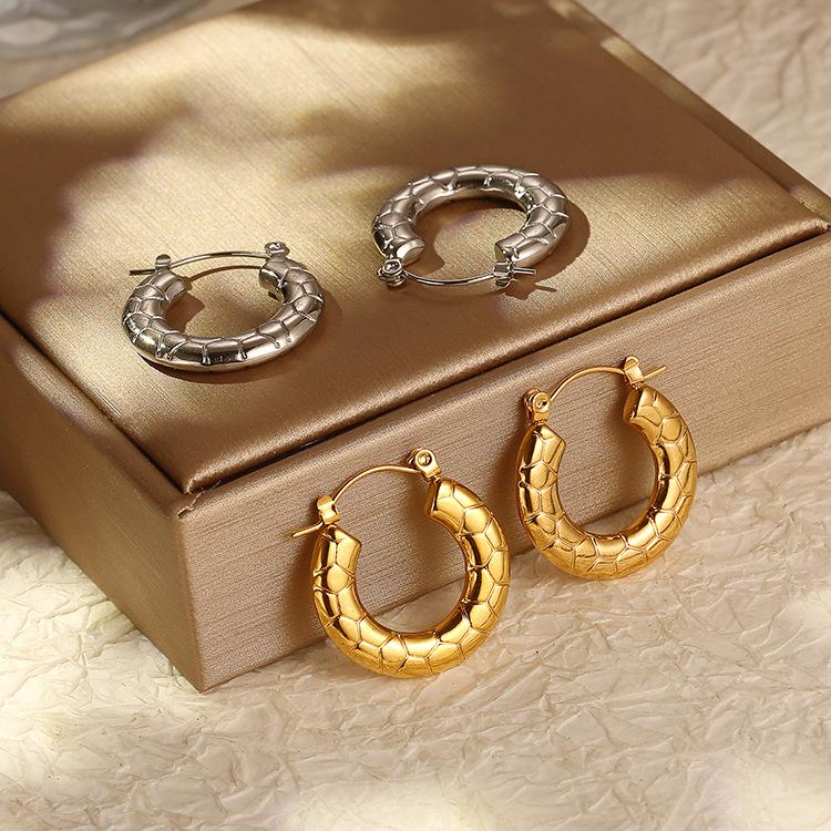 Snake Hoop Earrings