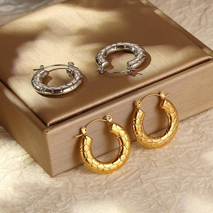 Snake Hoop Earrings