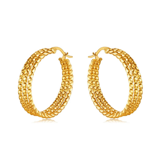 Round Multi-Layer Hoop Earring