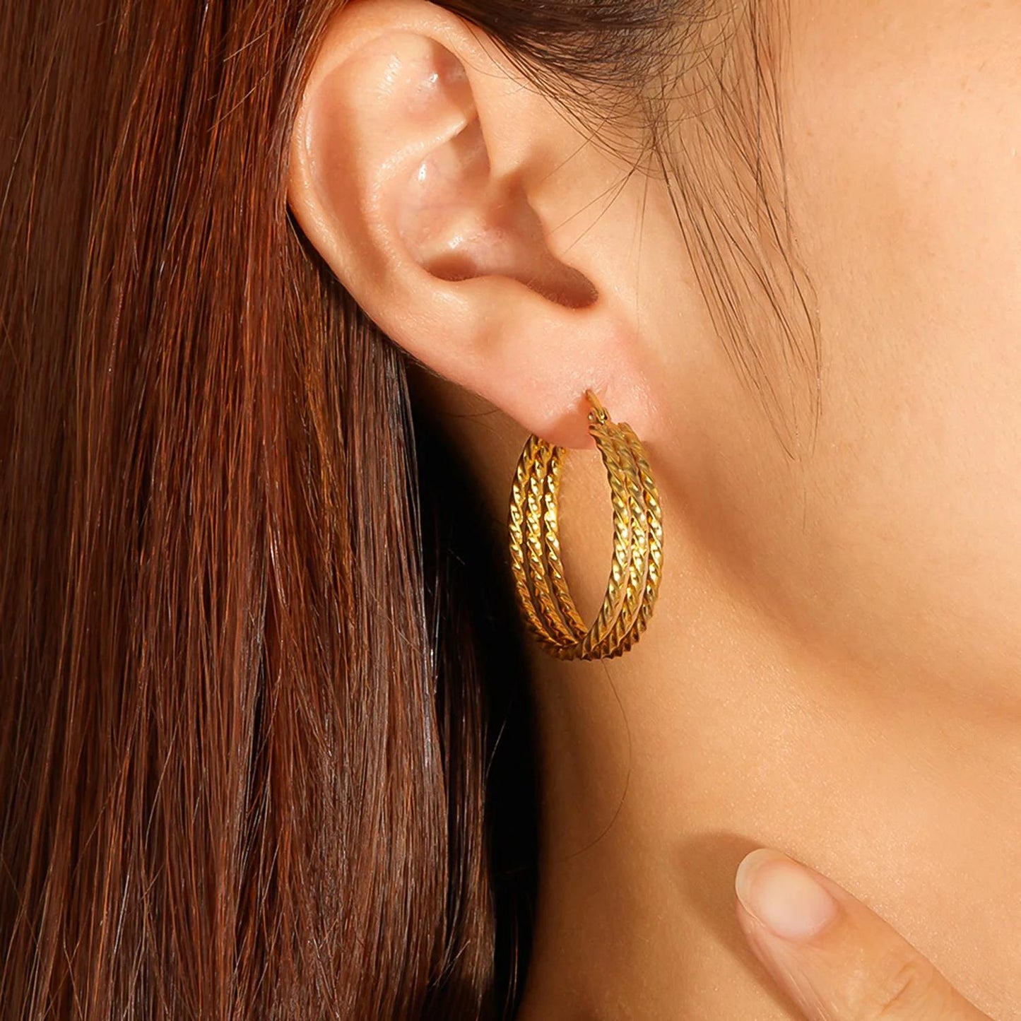 Round Multi-Layer Hoop Earring